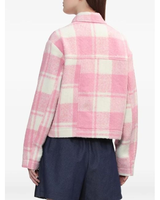 A Bathing Ape Pink Apee Check Zip Jacket