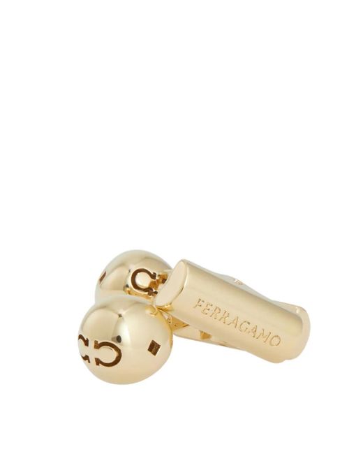 Ferragamo Manschettenknöpfe Mit Gancini-Kugel in Metallic für Herren