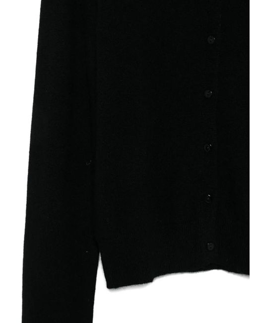 Herskind Black Button-Front Cashmere Cardigan
