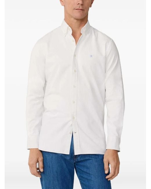 Hackett White Button-Down Oxford Shirt for men