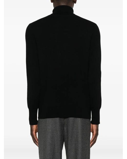 Bompard Black Turtleneck Sweater for men