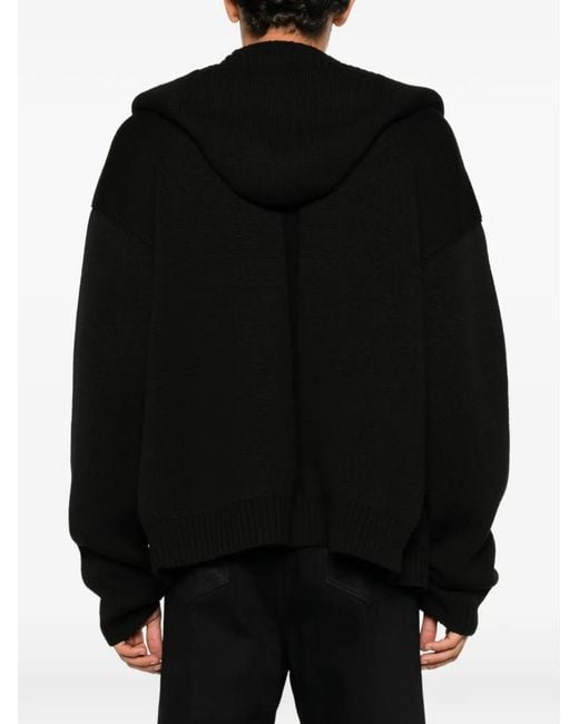 Rick Owens Black Hooded Jacket for men