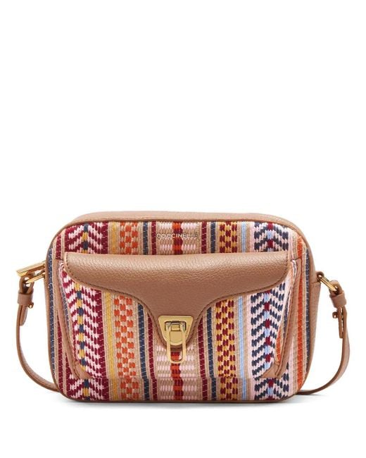 Coccinelle ロゴ ショルダーバッグ Brown