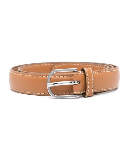 Totême  Brown Pebbled Leather Belt