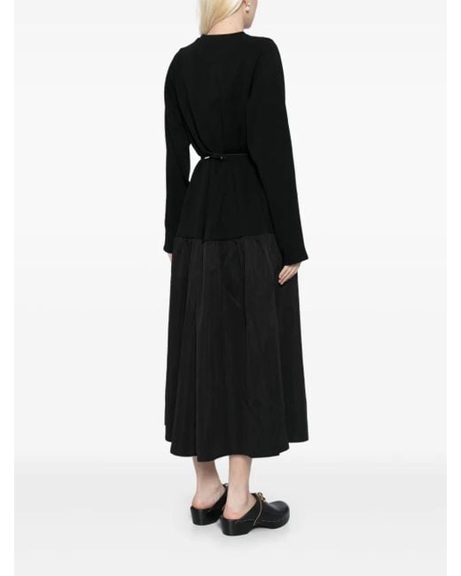 B+ AB Black Two-Tone Midi Dress
