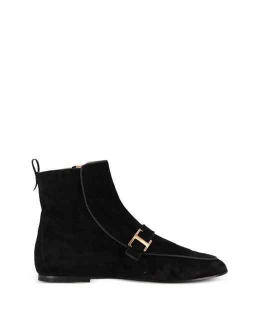 Tod's Black T Timeless Suede Boots