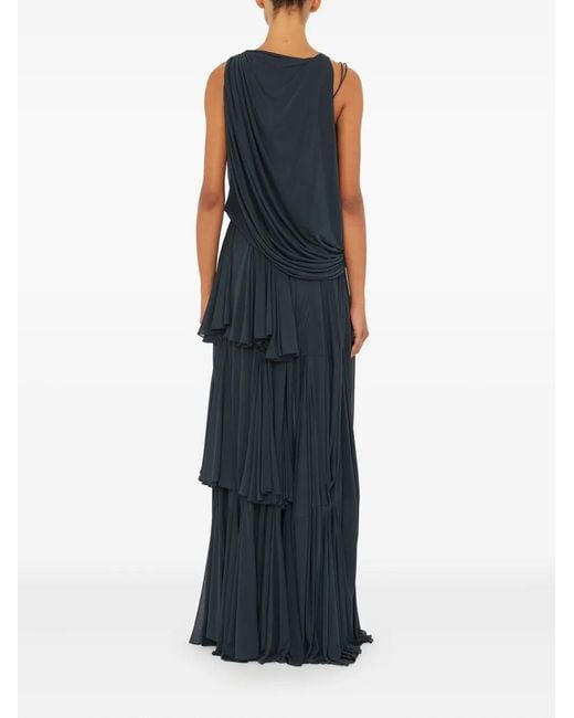 Christopher Esber Blue Macrame Silk Knot Top