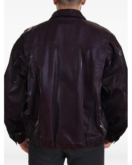 Dolce & Gabbana Black High-Shine Flap-Pocket Jacket for men