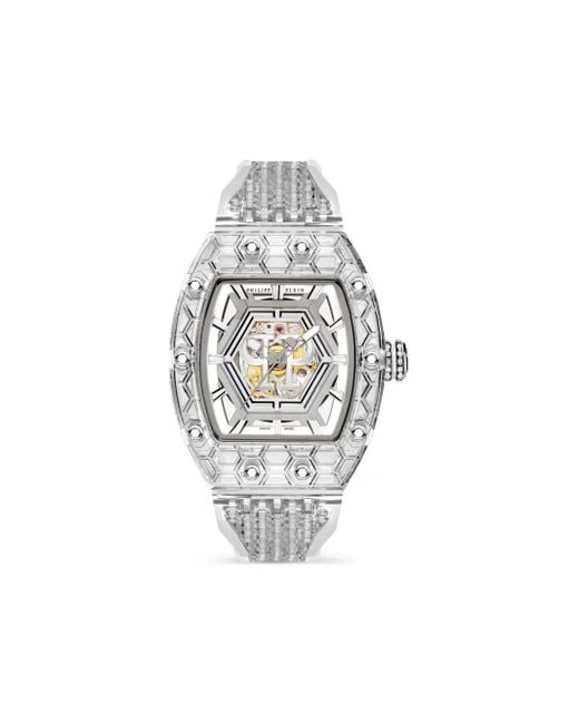 Philipp Plein White Crypto King Hexagon Ice Breaker Watch for men