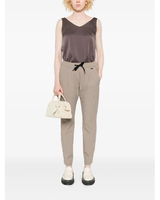 Herno Gray Pleated Drawstring Trousers