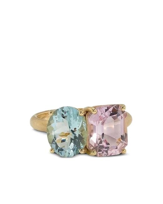 Irene Neuwirth White 18K Aquamarine Kunzite Gemmy Ring