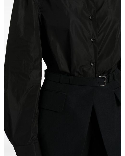 Alexander Wang Black Belted Shirt Blazer