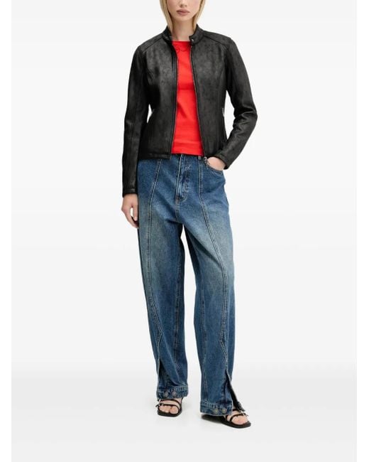 Desigual Black Zip-Fastening Jacket