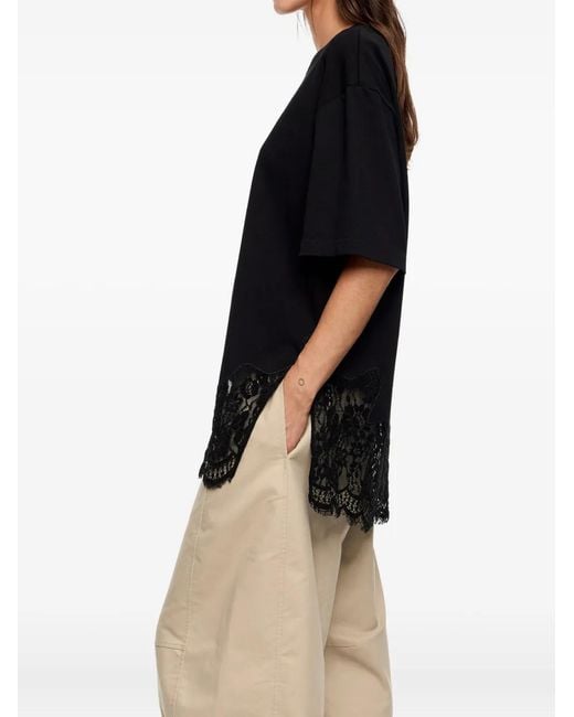 Bimba Y Lola Black Lace Trim Top