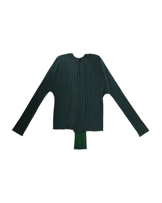 Pleats Please Issey Miyake Black Long Sleeve Cardigan