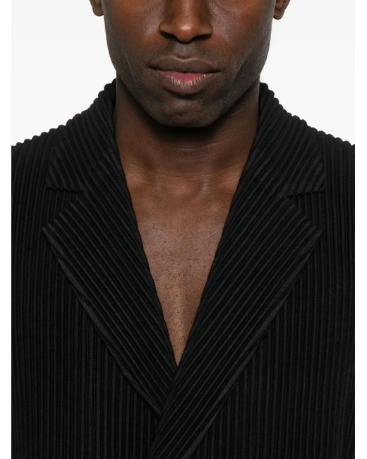 Homme Plissé Issey Miyake Black Tailored Pleats Jacket for men