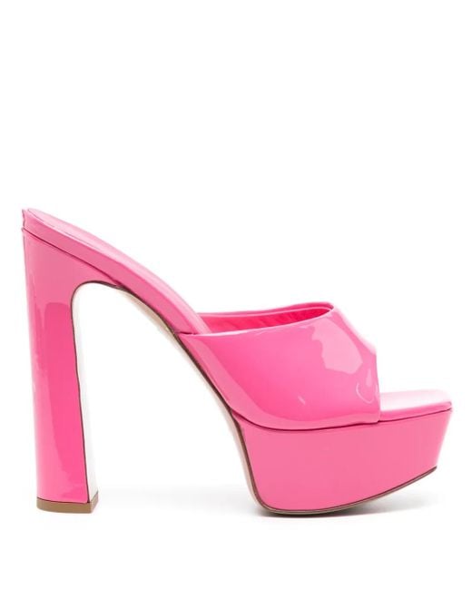 Le Silla Pink Resort 140Mm Patent-Leather Sandals