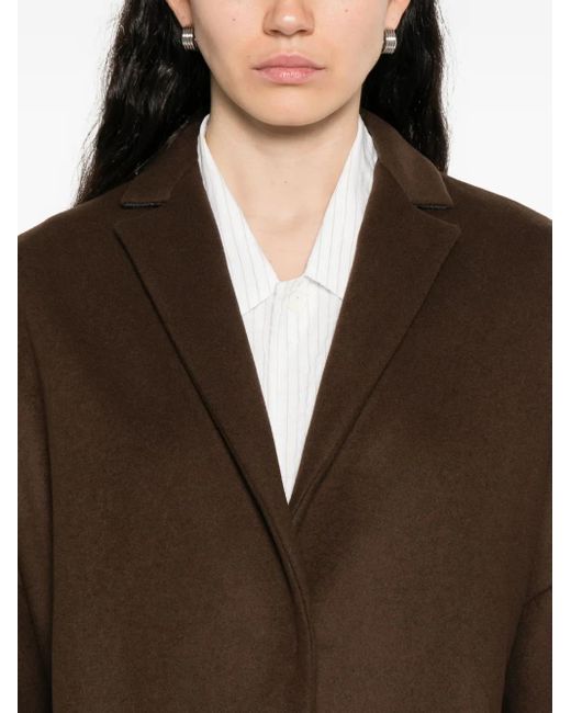 Abrigo con doble botonadura Semicouture de color Brown