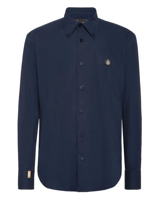Camisa de mezcla de algodón Billionaire de hombre de color Blue