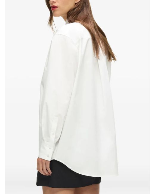 Camisa Con Detalle De Lazo Karl Lagerfeld de color White
