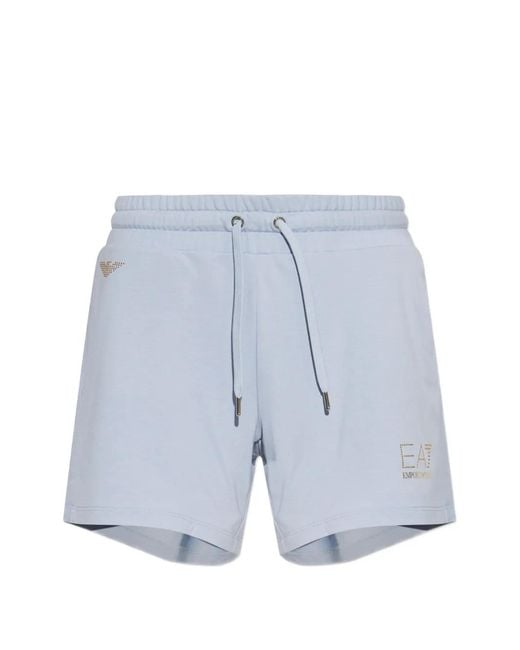 EA7 Evolution Shorts Met Trekkoord in het Blue