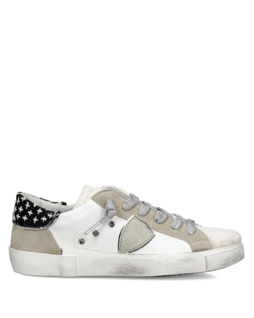 Philippe Model White Sneakers Mit Einsätzen