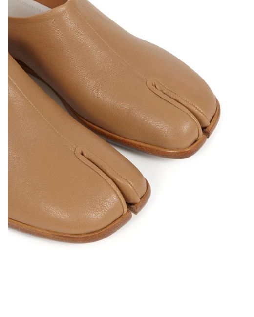 Maison Margiela Brown Tabi Leather Babouche Shoes