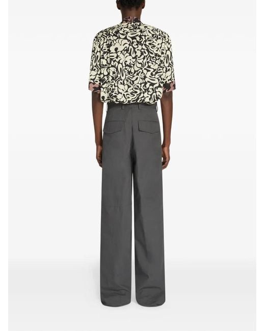 Dries Van Noten Gray Panel Trousers for men