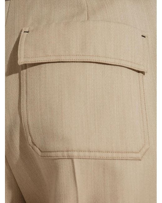 Victoria Beckham Natural Wide Trousers