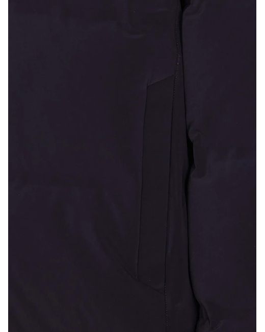 Herno Blue Hooded Padded Coat for men