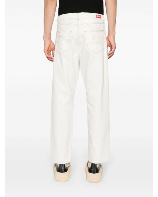 KENZO Straight Jeans in het White voor heren