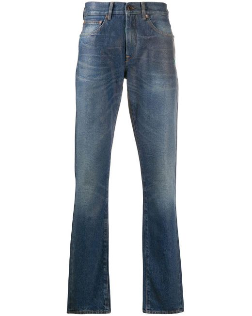 Off-White c/o Virgil Abloh Blue Light Stonewash Bootcut Jeans for men