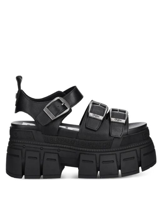Buffalo Black Gospher Sandals