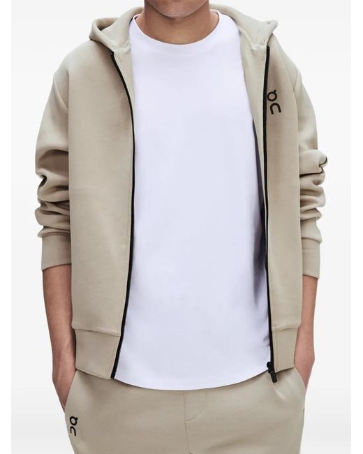 On Shoes Natural Focus Tech Zip Hoodie for men