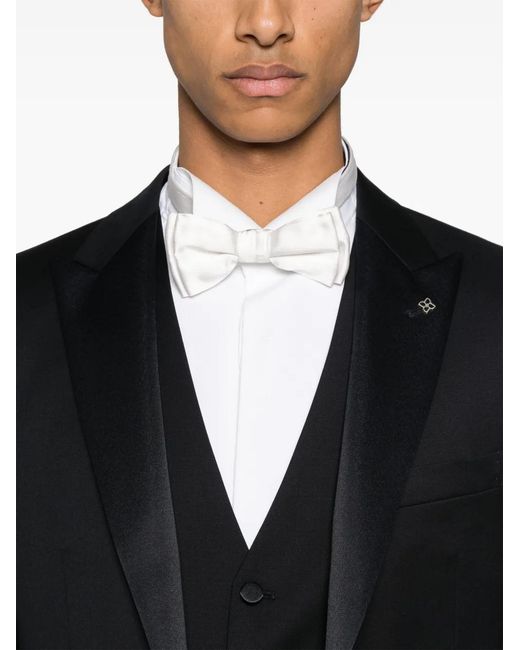 Tagliatore Black Wool Three-Piece Suit for men