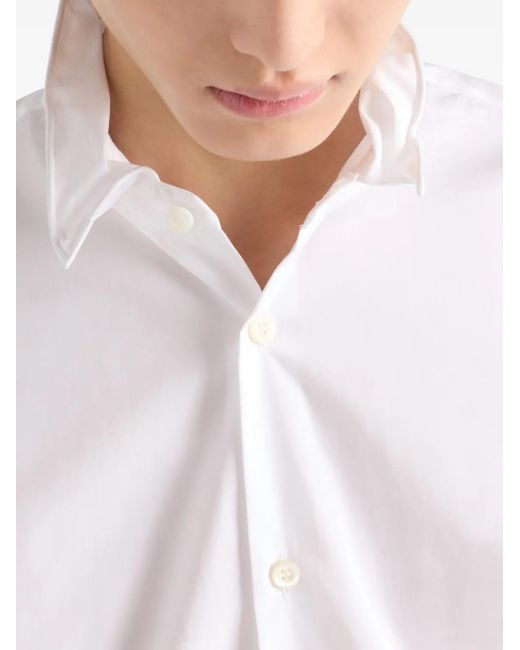 Prada Klassisches Hemd in White für Herren