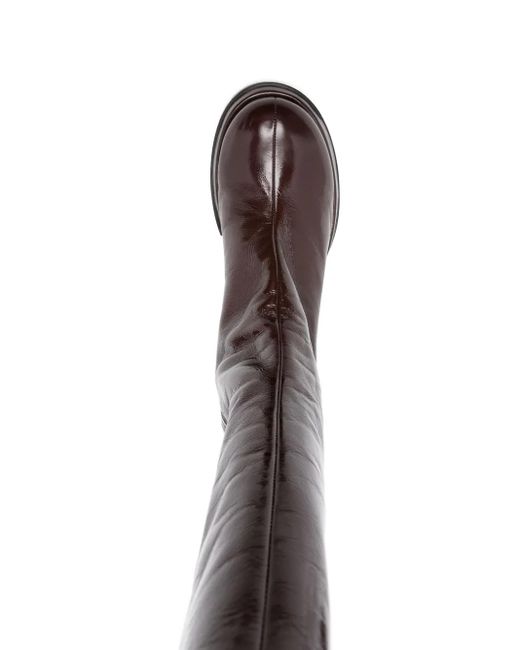 SAPIO Brown Leather Knee-High Boots