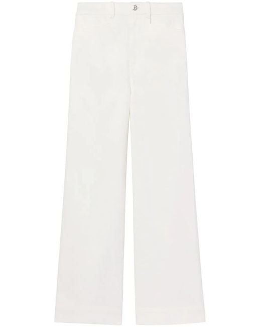 Proenza Schouler White Cropped Cotton Twill Culottes