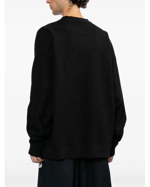 Maison Mihara Yasuhiro Black Cat-Print Sweatshirt for men