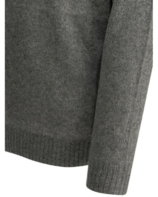 Beams Plus Gray Crew-Neck Sweater for men