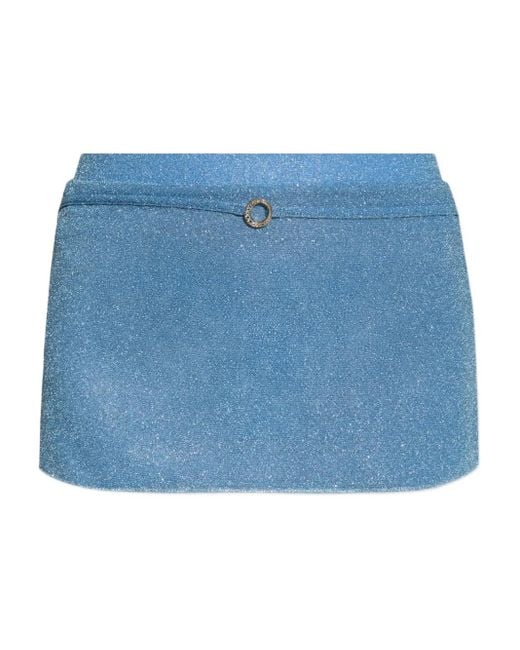 Minigonna Con Glitter di Oseree in Blue