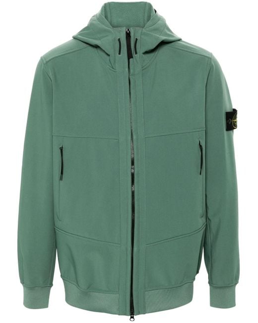 Stone Island Soft Shell-R Jacket in Green for Men | Lyst