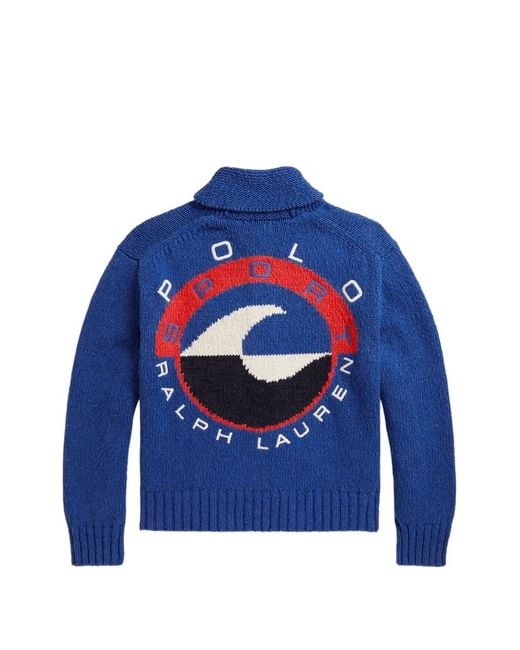 Polo Ralph Lauren Blue Cotton Cardigan