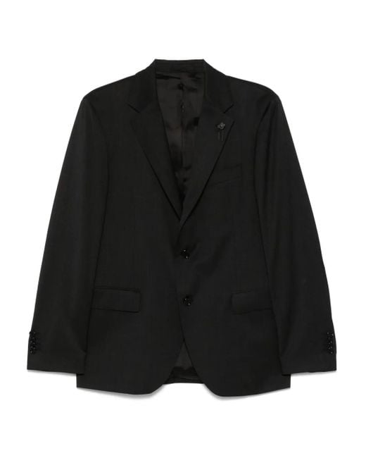 Lardini Black Single-Breasted Blazer for men