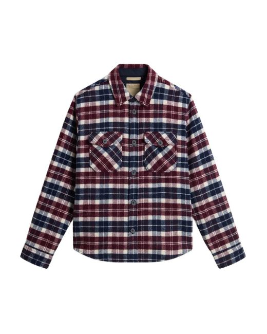 Woolrich Ranger Geruit Shirtjack Met Zak in het Blue voor heren