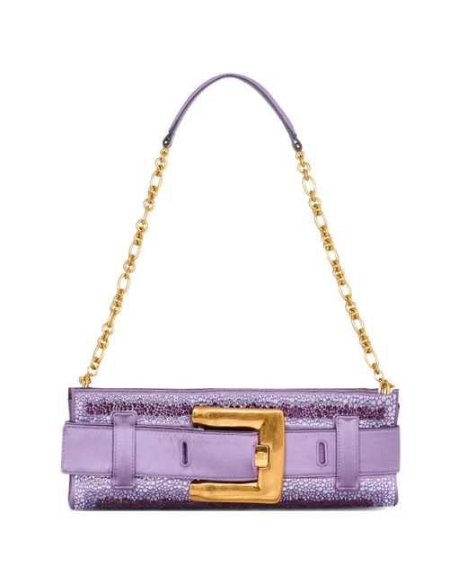 Balmain Purple Anthem Shoulder Bag