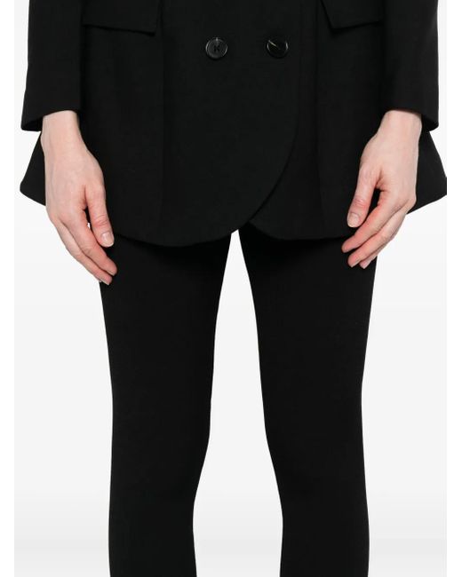 Self-Portrait Gebreide Broek Met Ceintuur in het Black