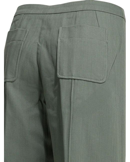 Soeur Green Harry Patch-Pocket Wide-Leg Trousers