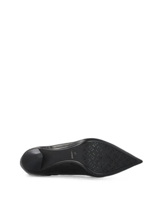 Pinko Black Lace-Up Leather Pumps