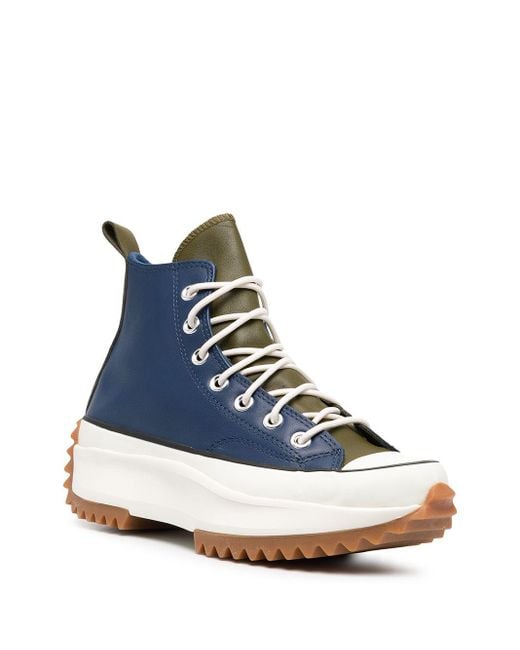 Converse Run Star Hike High Top in Blue | Lyst